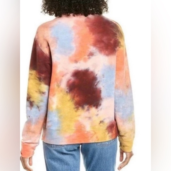 Monrow - Coral Reef Tie Dye Boyfriend Sweatshirt - Size XS - Picture 3 of 7